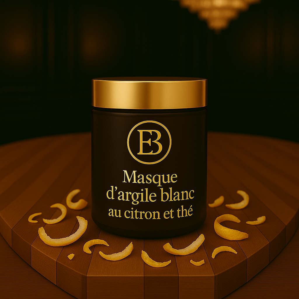 Masque naturel d'argile blanc au citron et thé